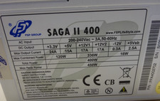 FSP Group Inc. Saga II 400 20+4 Pin Power Supply 450W #NT4962 picture