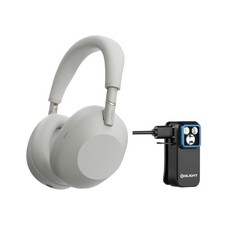 Sony WH-1000XM6 Wireless Headphones (Silver) Bundle with Clip-On Light picture