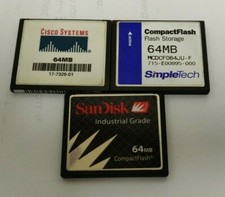 11x 64MB CF Cards Cisco 17-7329-01 Sandisk SDCFB-64-201-80 SimpleTech, smart+++ picture