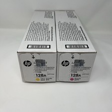 Genuine HP 128A Toner Lot CE322A Yellow CE323A Magenta New Sealed READ picture