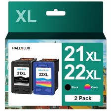 HALLOLUX 21XL 22XL Compatible for HP 21 XL 22 XL Ink Cartridges Combo Pack picture