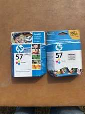  Lot Of 2 GENUINE HP 57 TRI-COLOR INK  FACTORY SEALED BOX Exp 03/10 & Exp 01/09 picture