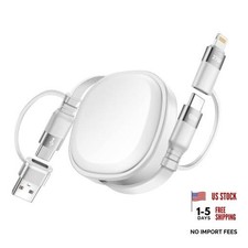5 in 1 Retractable Car Charger Cable, 65W Multi Fast Charging Cord, USBC to picture