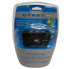 Dynex USB 2.0 4-Port Hub DX-84PORT New in Package High Speed Plug & Play- picture