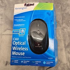 Kensington Ci60 Optical Wireless Mouse Black 5-Button DiamondEye K72258US picture