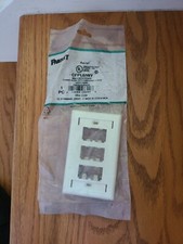 Panduit CFPL6IWY Mini-Com Faceplate Single Gang 6-Module Spaces picture