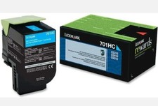 Lexmark 701HC / 70C1HC0 Cyan High-Yield Toner 3,000 Pages-Yield Brand New Sealed picture