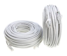 CAT5e Ethernet Patch Cable RJ-45 Network Cord White 25FT-200FT Multipack LOT picture