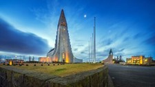 Landscape architecture building reykjavik iceland church Custom Gaming Mat Desk picture