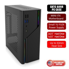 Mini ITX HTPC Desktop Case 5V ARGB Front Panel 4 USB Ports Supports 1U Power Sup picture