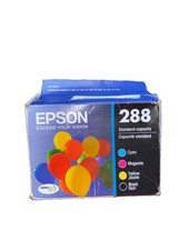 Epson 288 DURABrite Color 4 Pack Cartridges T288120 Genuine 9/28 OPEN BOX SEALED picture