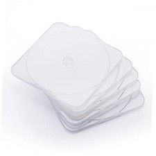 25 Pack Ultra Slim Clear Transparent Square Shaped CD and DVD Disc Clam Shell picture