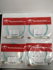 4pcs Rambo Cables OM3 Multimode LC to LC Fiber Patch Cable MM 3ft Fiber Optic picture
