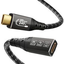 8K USB C Extension 6.6FT (USB C Extender 20Gbps Data Transfer, Charging picture