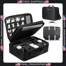 Electronics Travel Organizer Bag 16x12x5.5in with DIY Partitions and Luggage picture
