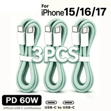 3-Pack USB-C Charging Cable 60W Fast Charging Nylon Charging & Data picture