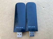 Lot Of (2) Belkin F5D8055 V2 Wireless N+300Mbps USB Adapter (Black) picture