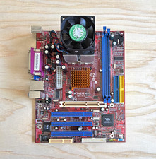 BIOSTAR M7VIG 400 MicroATX Socket A AMD DDR 2 DIMM AGP PCI VGA w/Cooler. READ picture