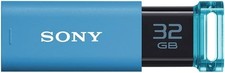Sony USM32GU 32GB USB 3.1 Flash Drive Capless Memory Knock slide blue JPN picture