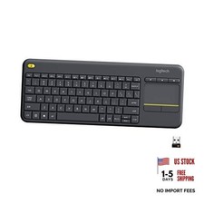 K400 Plus Wireless Touch TV Keyboard for PC-Connected TV - Black Floral PLUS picture