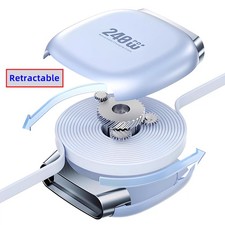 USB2.0 Type C to C PD 240W Fast Charging 480Mbps Data Transfer Retractable Cable picture