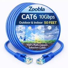 Cat6 UTP 100% Pure Copper Patch Cord, 0.5-150 FEET Ethernet LAN Cable Fluke Test picture