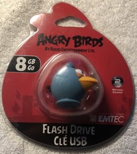 Emtec Angry Birds 8GB USB Flash Drive Blue Bird New In Package picture