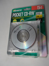 NOS MEMOREX Pocket CD-RW 1 Pack Of 5 210 Mb 24 Min Sealed Free S&H picture