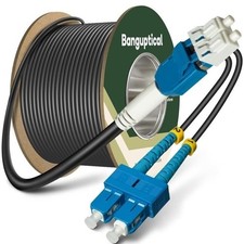 OD-5.0mm Outdoor 165ft (50m) Armored OS2 LC to SC Single Mode Fiber Cable NEW picture