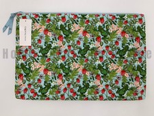 Vera Bradley Frogberry Strawberry Garden Blue Essential Laptop Pouch #K109 picture