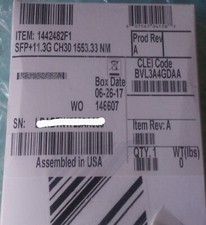 Adtran 1442482F1 BVL3A4G DAA LX4230IDH-ADT SFP+11.3G CH30 1553.33 NM 80KM TRSVER picture