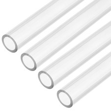 4Pcs Hard Water Cooling Tube, 10mm ID 14mm OD 0.5 Meter Long PETG Hose, Clear picture