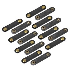 Pack of 15 Leather Cable Straps Cord Organizer 63x16mm Portable Cable Leather... picture