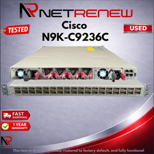 Cisco N9K-C9236C Nexus 9200 w/ 36x 40/100G QSFP28 Switch Front to Back picture