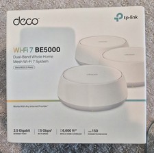 TP-LINK Deco Wi‑Fi 7 BE5000 ( BE25 ) Dual-Band Mesh Router  System 3-Pack, White picture