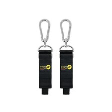2 PCS Hook n Hang Straps 12 Inch Black Carabiner Cord Garden Hose Holder picture