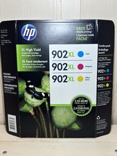 HP T0A41BN Cyan Magenta Yellow Ink Cartridge Genuine OEM # 902 902XL MAR/2018 picture