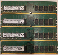 LOT of 4 Micron 16GB PC4-2666V-EE1 DDR4 ECC Unbuffered RAM MTA18ASF2G72AZ-2G6 picture