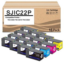 16 Pack SJIC22P Ink Cartridge for TM-C3500 TM-C3510 TM-C3520 Printer picture