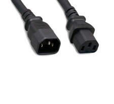 Lot of 10 pcs AC Power Extension Cord IEC60320 C13/C14 14AWG 15A 250V Heavy Duty picture