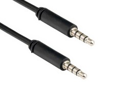 12ft 3.5mm TRRS Male to Male Audio & Microphone TRRS Cable, Black picture
