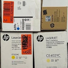 HP Genuine Original LaserJet Toner Cartridges CF322AC-CE402YC 659x W9092MC picture