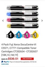 4 Pack Fuji Xerox Toner Cartridge Sealed Unused Brand New  picture