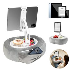 Tablet Pillow Stand Cushion Holder w/ Snack Bowl for iPad Kindle Phone Bed Sofa picture