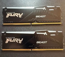 Kingston FURY BEAST 16GB Kit (2x8GB) DDR5 6000 CL40 NEW PULL FROM ALIENWARE SYS picture