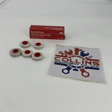 LOT OF 5 ROLLS NEW 3M SER-0 SCOTCHCODE SER WIRE MARKER TAPE Printed “0” RED NOS picture