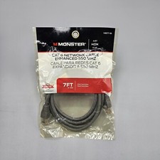 Monster 140277-00 Cat 6 Network Cable Enhanced 550 MHZ JUST HOOK IT UP picture
