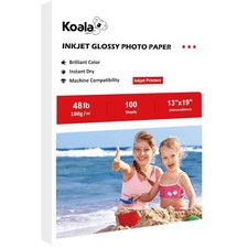 Glossy Inkjet Photo Paper 13x19 for Dye Ink - 100 Sheets picture