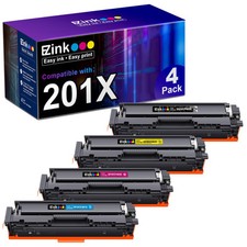 HP 201X High Yield Toner Cartridge 4 Pack Black Cyan Magenta Yellow picture