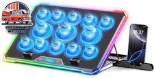 Enfriador Portátiles Para Juegos 13 Ventiladores Silenciosos Y Luces LED NEW US picture